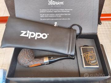 set accendino Zippo + pipa Peterson 