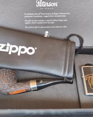 set accendino Zippo + pipa Peterson 