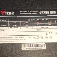 Alimentatore PC Itek GF750 EVO - 750W 80 Plus Gold