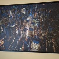 Quadro Stampa Su Tela New York con cornice