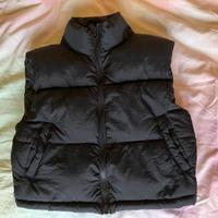 Piumino Smanicato Nero Opaco Bambini 10 anni