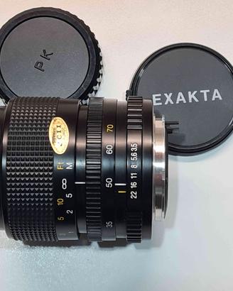 Obiettivo Zoom Exakta 35-70mm con Macro Pentax PK