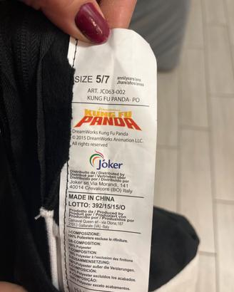 Costume carnevale kungfu panda