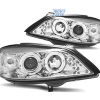 FARI PER OPEL ASTRA G 97-04 ANGEL EYES FONDO CROMA
