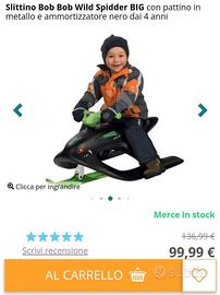 Slittino- slitta - bob da neve - slitta monosci