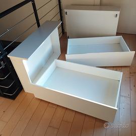 4 Cassettoni Sottoletto IKEA MALM bianchi