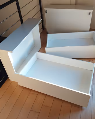 4 Cassettoni Sottoletto IKEA MALM bianchi