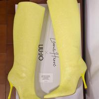 Stivali Liu Jo, tacco, giallo glitter, n.41
