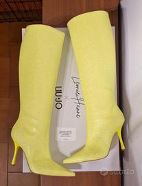 Stivali Liu Jo, tacco, giallo glitter, n.41