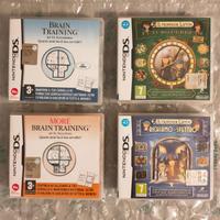 4 giochi 3DS 2 Professor Layton e 2 Brain Training