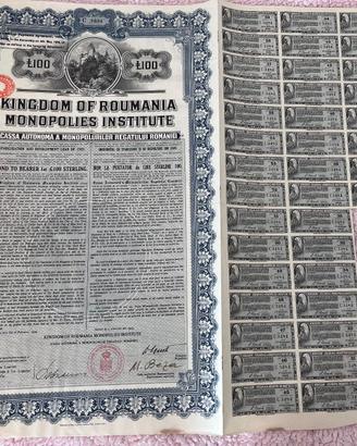 Kingdom of Roumania Monopolies Institute