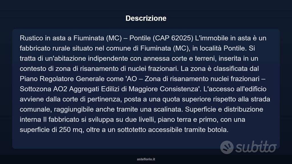 Immobile in asta di 250 m² a Fiuminata - Vista 5