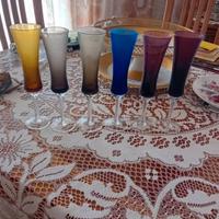 6 bicchieri flute colorati
