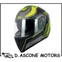 CASCO INTEGRALE DOPPIA VISIERA NERO GIALLO