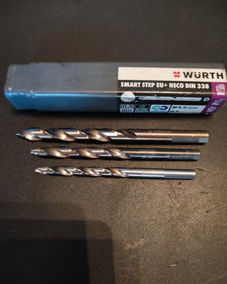set 3 punte smart step elicoidali würth 
