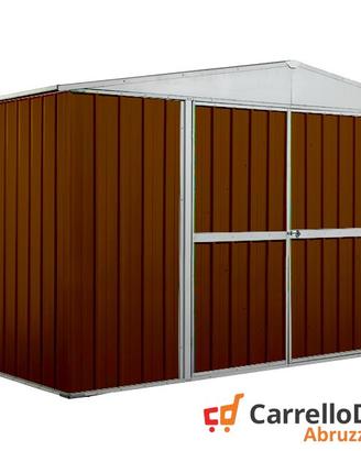 Box in lamiera di Acciaio 360x260cm legno scuro