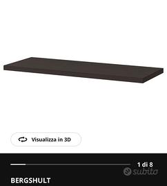 Mensole Ikea Bergshult GRIGIO ANTRACITE 80*20