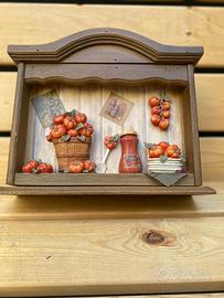 porta chiavi in legno shabby chic.