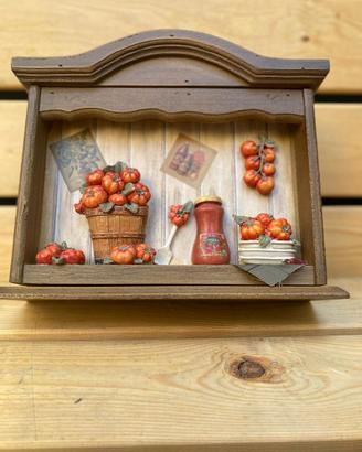 porta chiavi in legno shabby chic.