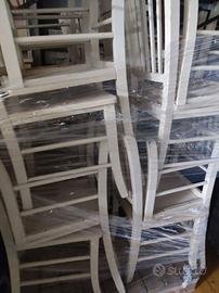 25 Sedie in legno per ristorante – color panna