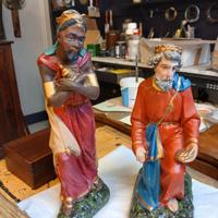Staute da presepe in gesso, grandi misure