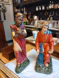 Staute da presepe in gesso, grandi misure