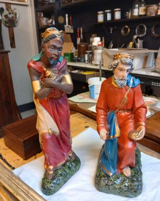 Staute da presepe in gesso, grandi misure