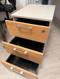Cassettiera da ufficio 3 cassetti – lotto 2 pezzi