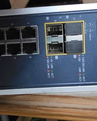 Switch Industriale Managed PLANET FIBRA + LAN