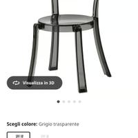 sedie grigio in policarbonato