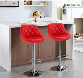 Sgabelli cucina 2 rossi 2 bianchi
