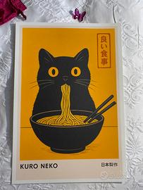 Poster gatto nero stupendo 33 × 48 quadro cucina