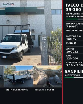 Iveco Daily 35C16 3.0 Ribaltabile Trilat 7 posti