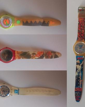 Set 5 Swatch vintage da collezione dal '91 al '97