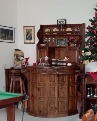 BAR IN LEGNO CON BANCONE +SCAFFALE PORTABOTTIGLIE