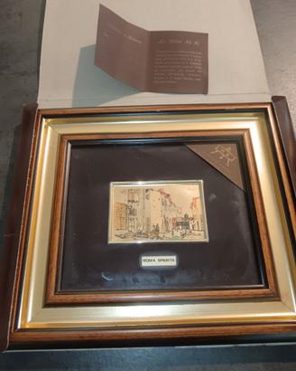 Quadro "Roma Sparita" in foglia d' oro