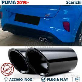 TERMINALI di Scarico per FORD PUMA in ACCIAIO NERI