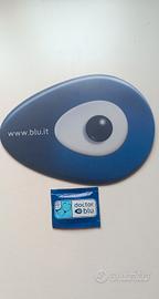 Tappetino mouse marca blu con salvietta