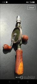trapano a mano vintage 