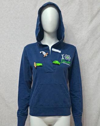 Felpa donna Guru taglia L blu cotone 