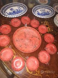 servizio da tavola in vetro di Murano,