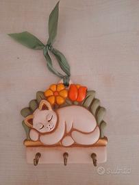 Portachiavi a muro Thun (gatto che dorme)