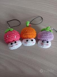 Set 2 pz ciondoli  Funghetto con cappello