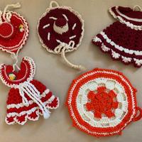 Presine da cucina fatte a mano (uncinetto) vintage