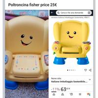 poltroncina Fisher price