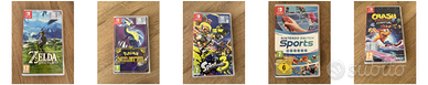 Lotto 5 giochi Nintendo Switch usati buono stato
