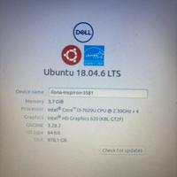 laptop Dell con Ubuntu Linux