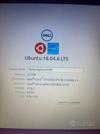 laptop Dell con Ubuntu Linux