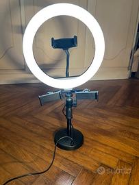 Ring Light LED 3 supporti e 3 luci