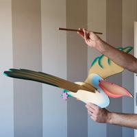 Decorazione lampadario bambini in legno Pellicano